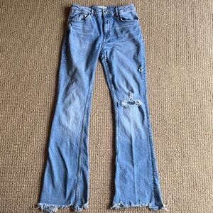 Zara Distressed Blue Jeans